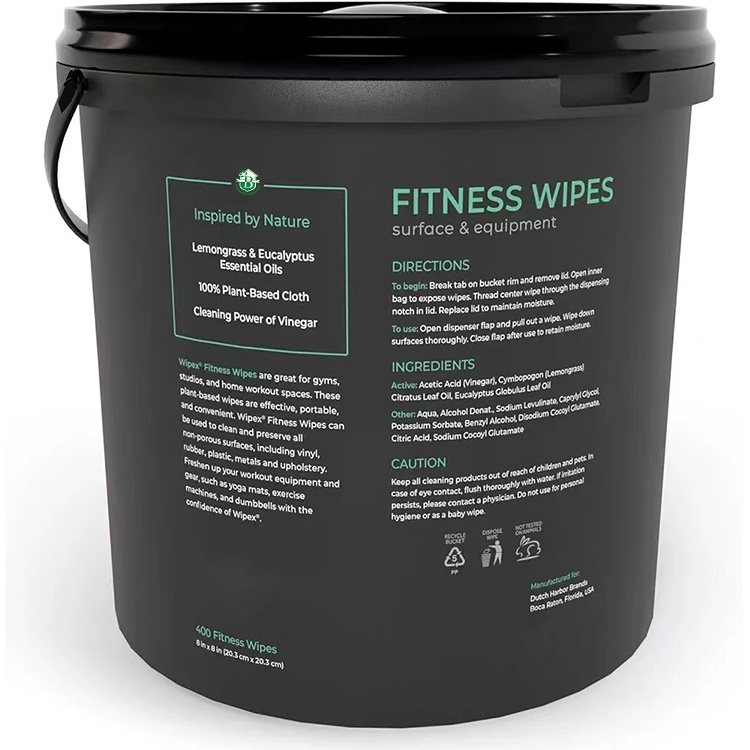 2024 Natural Organic Biodegradable Large Gym Wipes Disposable For Fitness WIPES