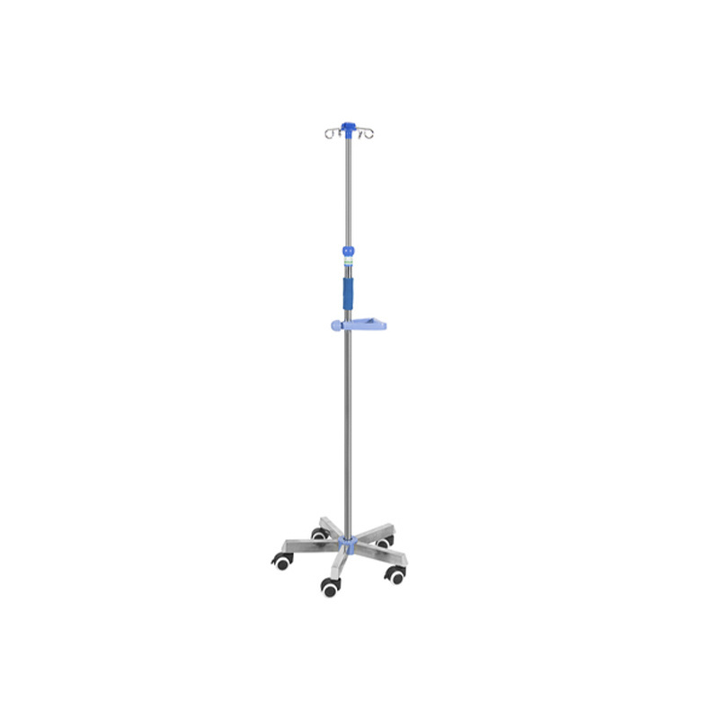 Hospital Portable and foldable IV pole stand flexible Infusion stand medical drip stand