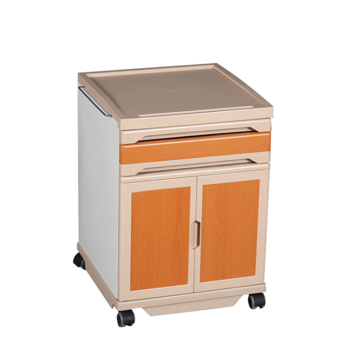 medicine plastic metal ABS hospital medical bedside cabinet with lock