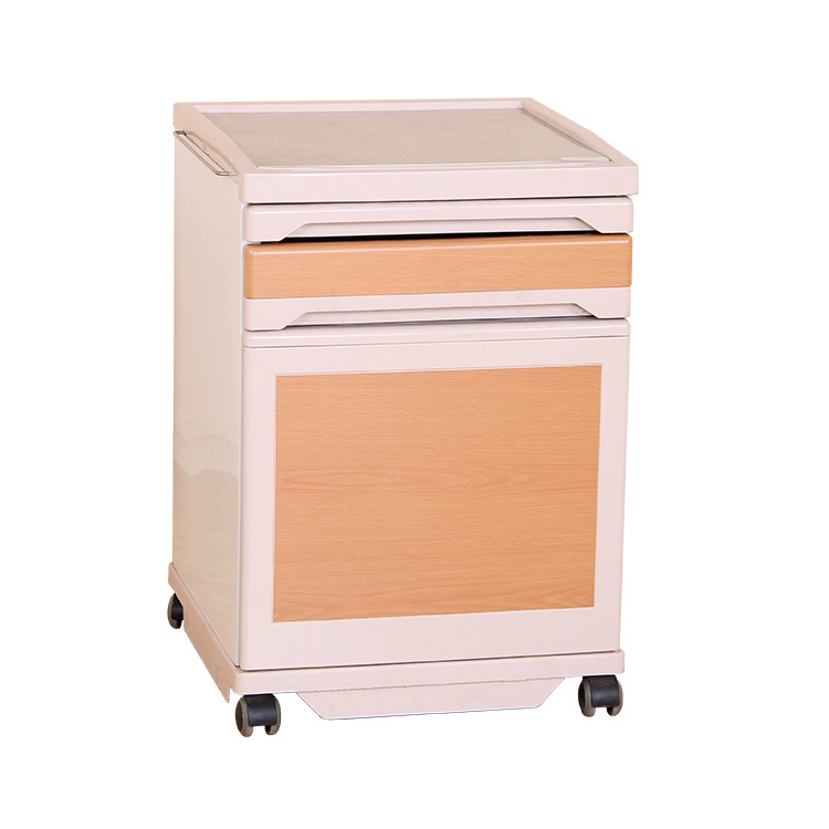 medicine plastic metal ABS hospital medical bedside cabinet with lock