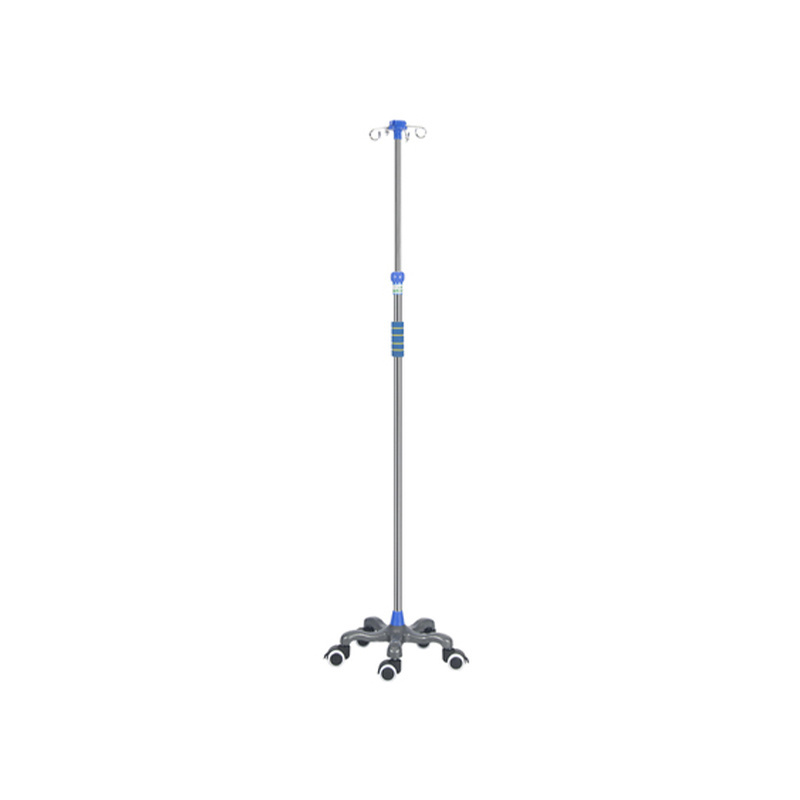 Hospital Portable and foldable IV pole stand flexible Infusion stand medical drip stand