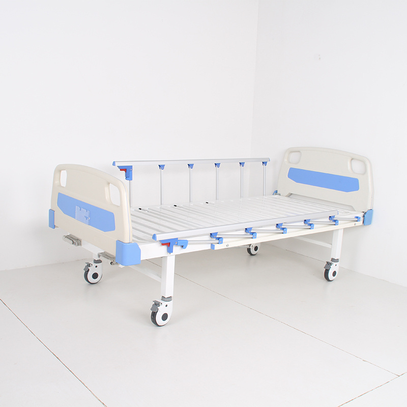 Modern Hospital Furniture Double Cranks Rolling Nursing Home Bed, 2 Function Hospital Manual Bed Price Metal