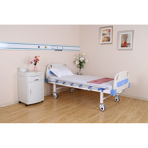 Modern Hospital Furniture Double Cranks Rolling Nursing Home Bed, 2 Function Hospital Manual Bed Price Metal