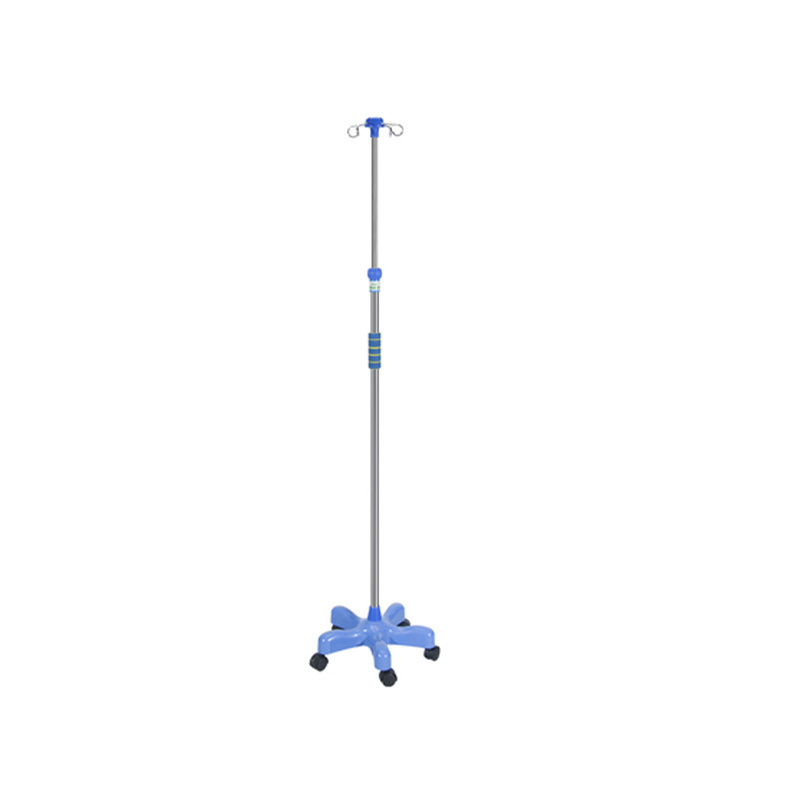 Hospital Portable and foldable IV pole stand flexible Infusion stand medical drip stand