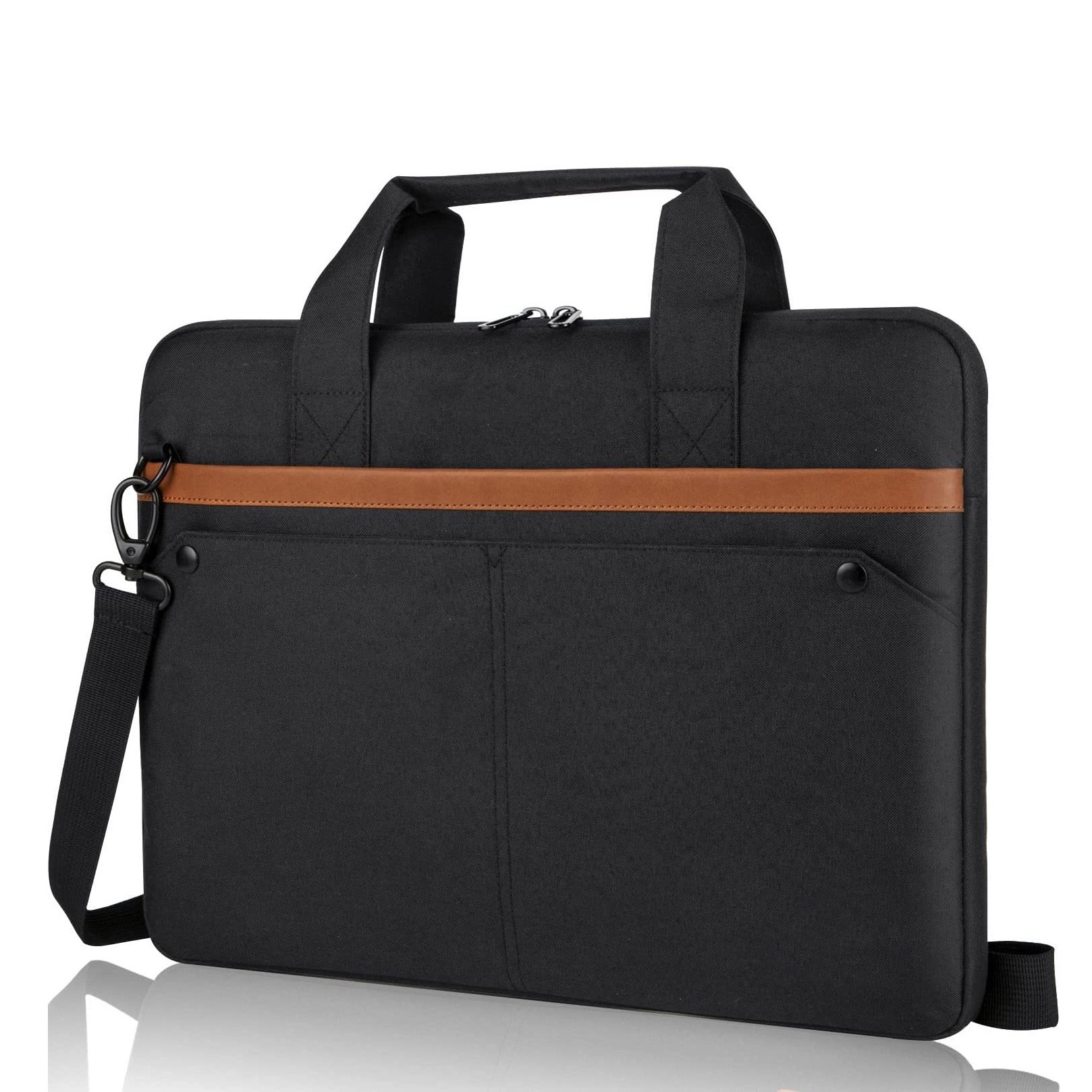 2023 Custom 15.6-Inch Men's Briefcase Laptop Bag Factory-Made Tool Bag in Leather Supports OEM and ODM