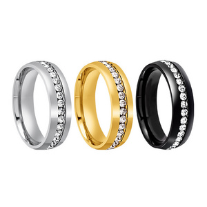 Korean Version of Simple Niche for Jewelry Diamonds Stainless Steel Ring