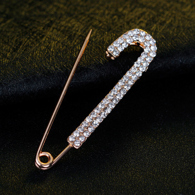 Newest Sale Hijab Pin Fashion Men Suit Accessories Rhinestone Safety Brooch Pin