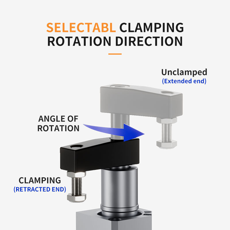 QCK/QCKL/QCKR rotary clamping cylinder 12/16/20/40X10-20-30-50SM/FB with swing arm