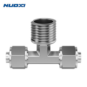 Brass Nickel / Stainless Steel Pneumatic Air Hose Fittings Metal Pneumatic Push in Air Fitting Connector