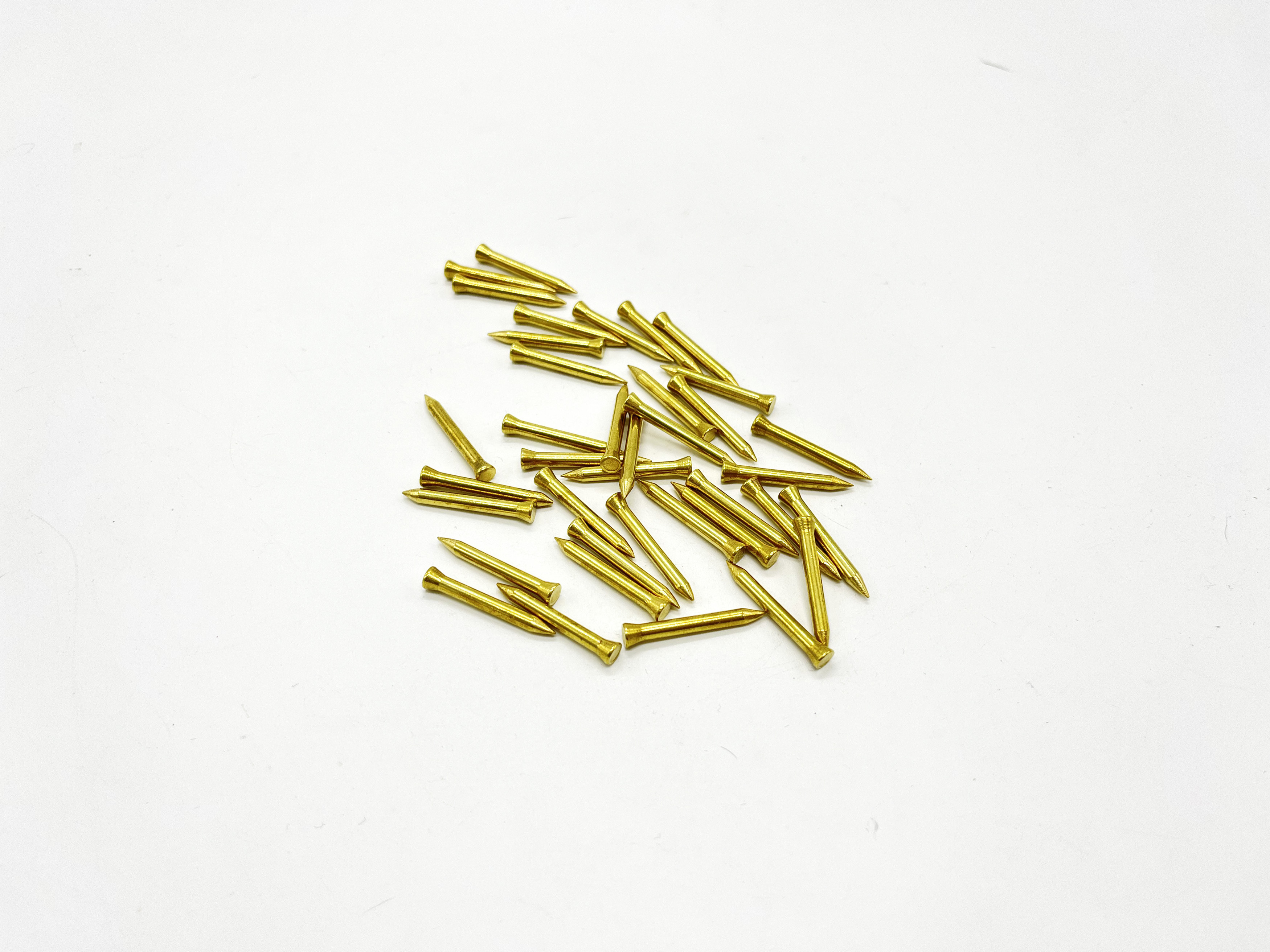 Custom Solid Brass Panel Pin   Pure Brass Bullet Sharp Nails 3.1*28mm with Good Price