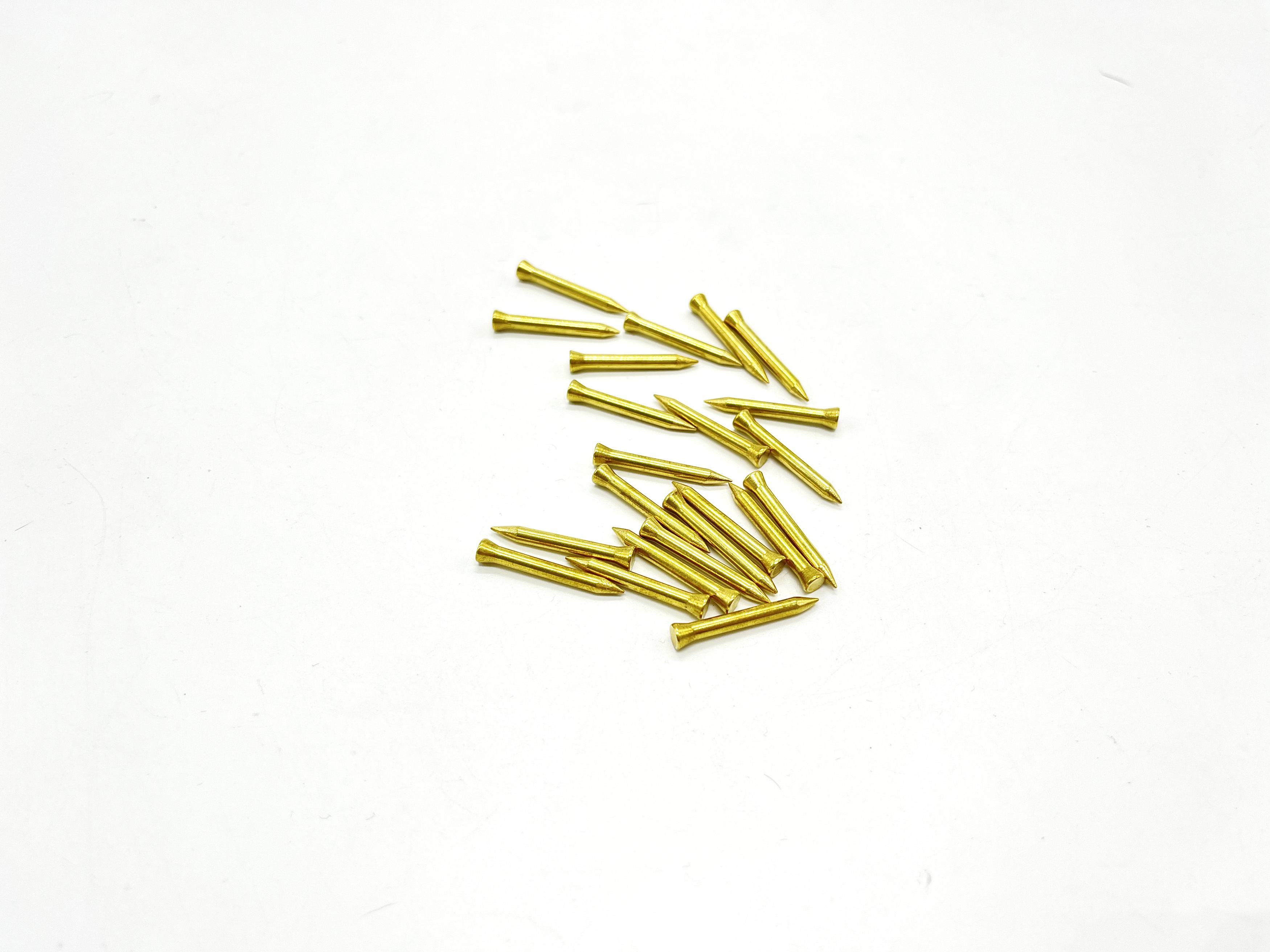 Custom Solid Brass Panel Pin   Pure Brass Bullet Sharp Nails 3.1*28mm with Good Price