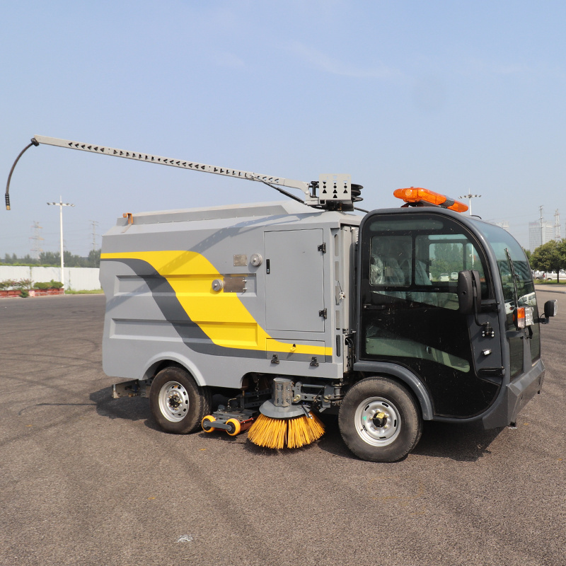 Electric Multifunctional Road Sweeper Truck Snow Sweeper 3CBM  Brush Cleaning Street Sweeper Truck