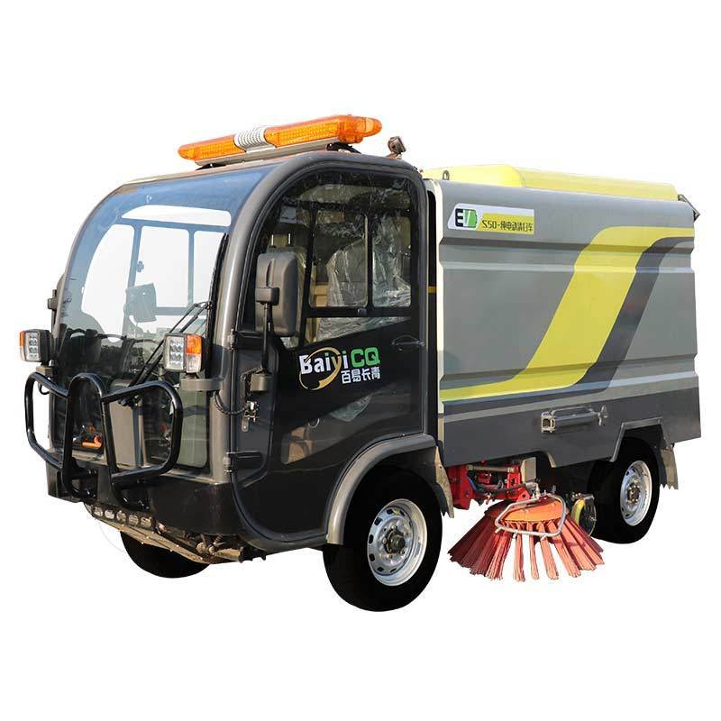 New Small Municipal Electric Truck Mounted Road Cleaning Car Street  Sweeper  Cleaner Machine