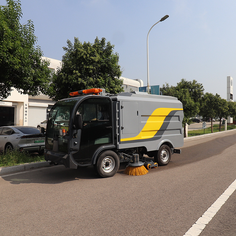 Electric Multifunctional Road Sweeper Truck Snow Sweeper 3CBM  Brush Cleaning Street Sweeper Truck