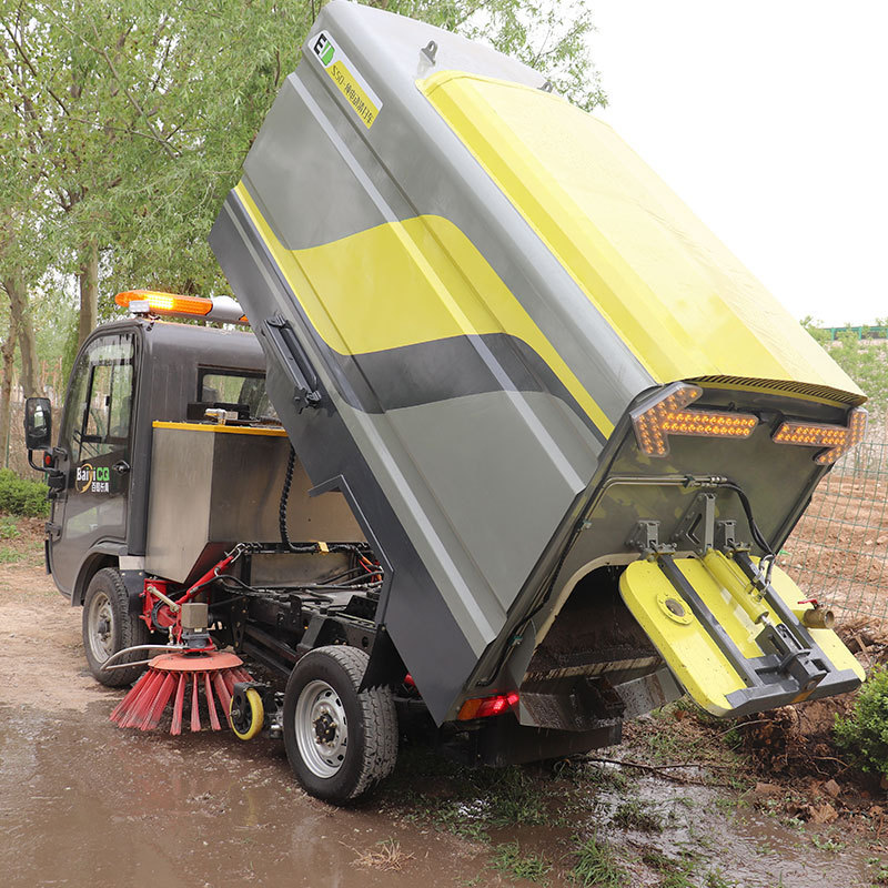 Electric Multifunctional Road Sweeper Truck Snow Sweeper 3CBM  Brush Cleaning Street Sweeper Truck