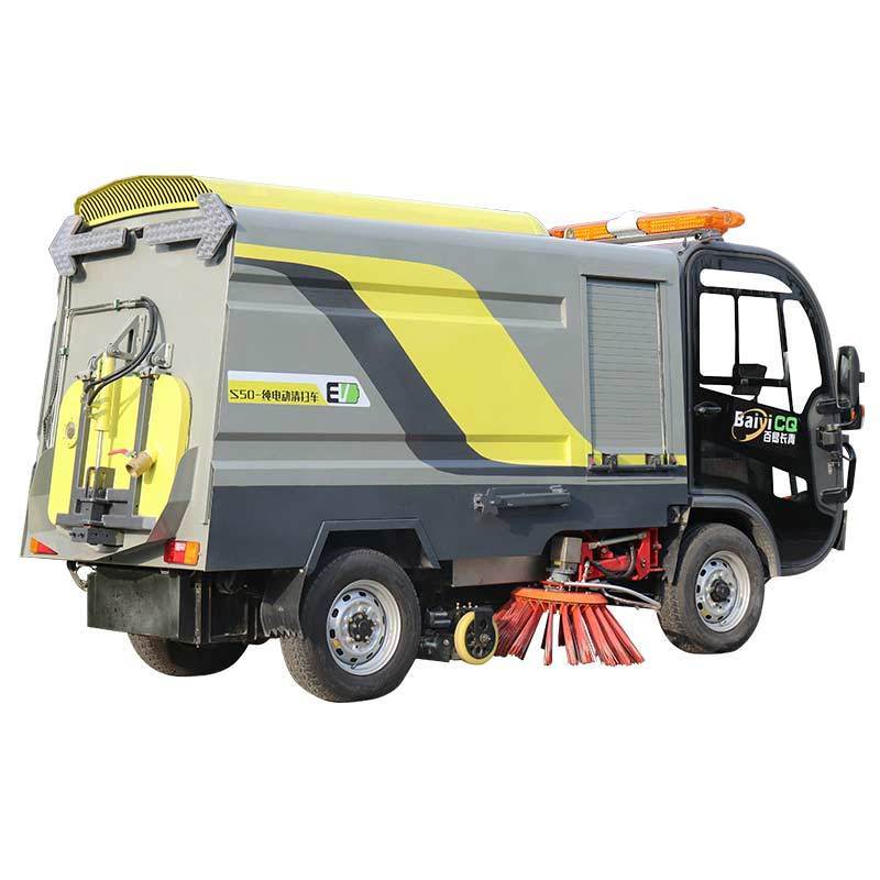 New Small Municipal Electric Truck Mounted Road Cleaning Car Street  Sweeper  Cleaner Machine