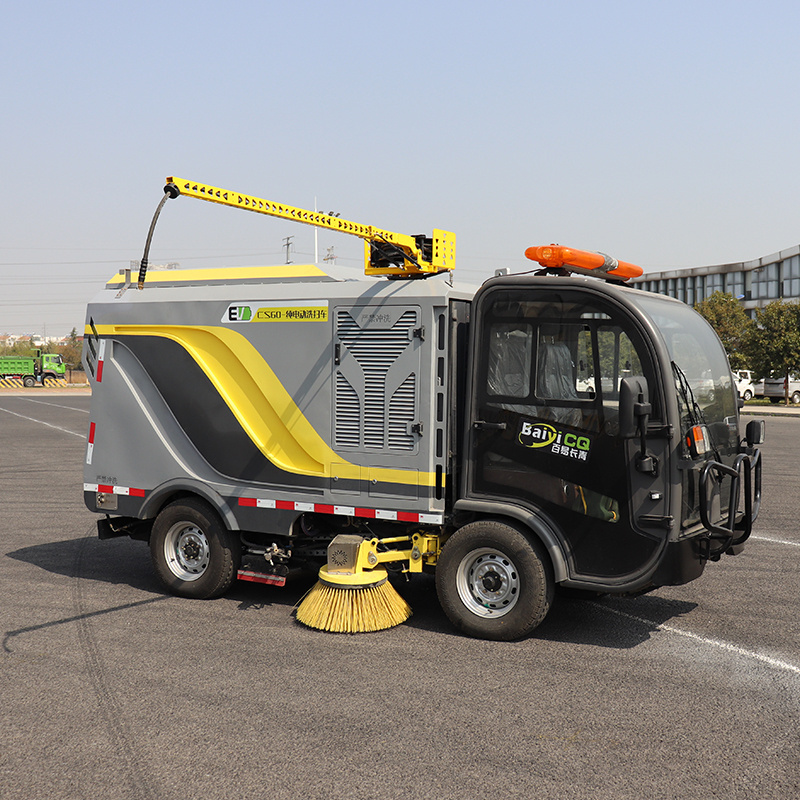 Baiyi pure electric road cleaning and sweeping vehicle restores the true color of the road factory direct sales