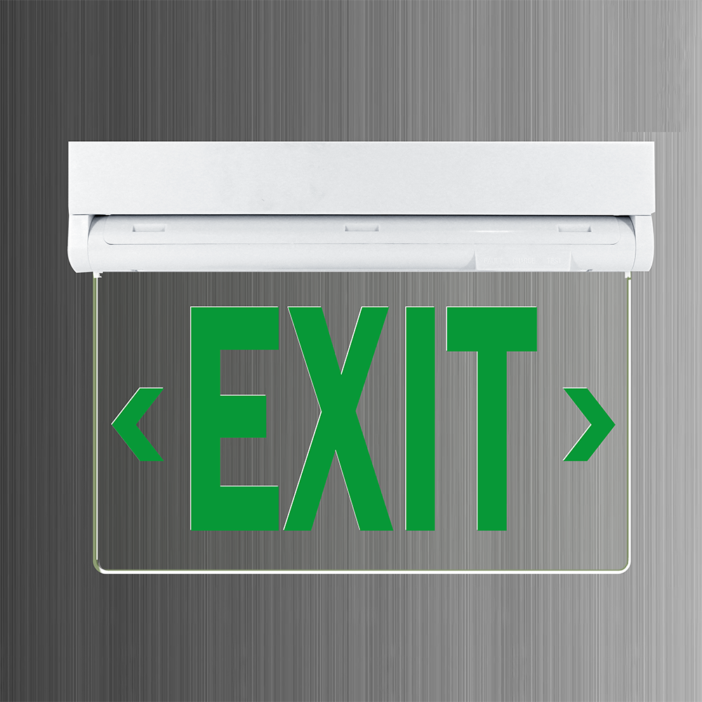 UL approved lucency pc exit sign rechargeable charging led home emergency rechargeable light