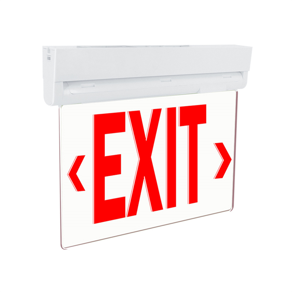 UL approved NI-CD battery ceiling mounted single double face rechargeable led exit sign emergency light