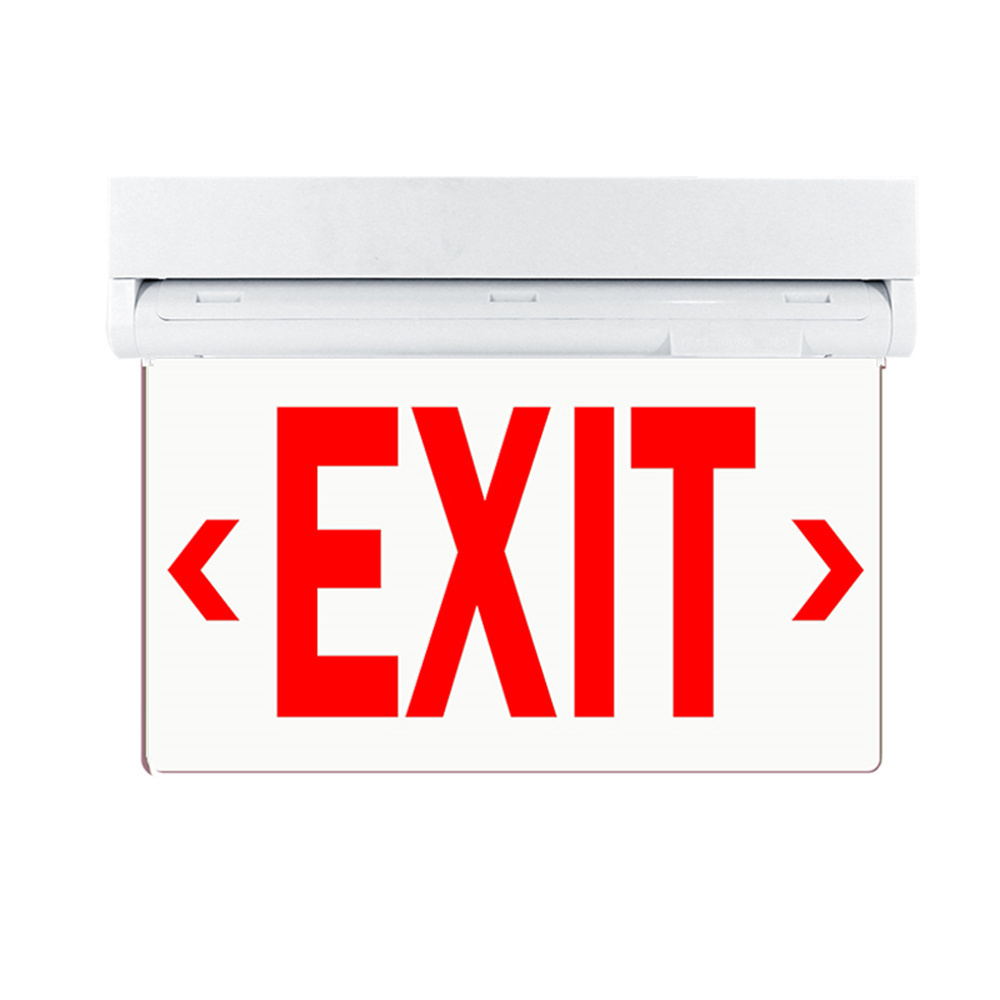 UL approved NI-CD battery ceiling mounted single double face rechargeable led exit sign emergency light