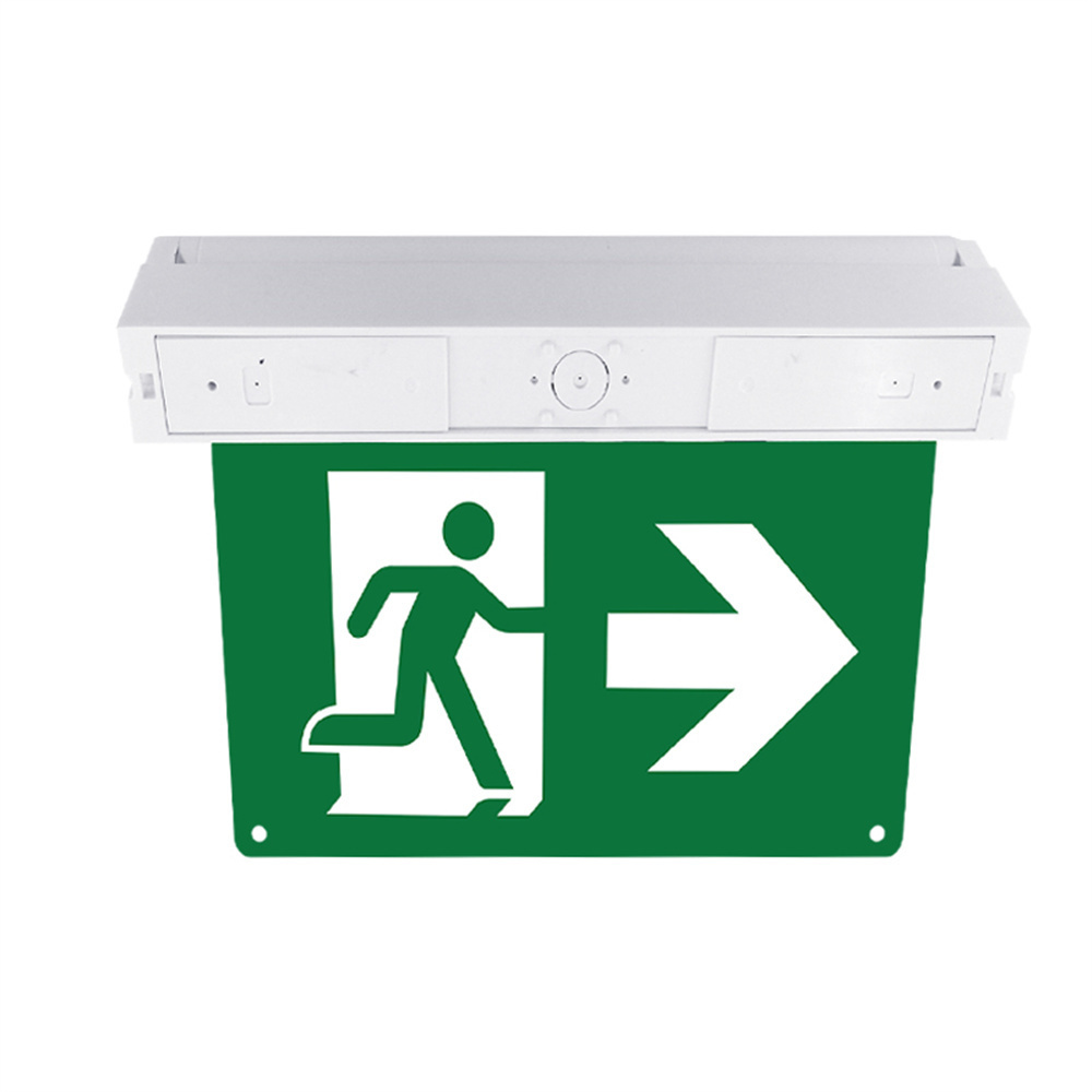 High quality fire waterproof warning led emergency light exit sign with battery