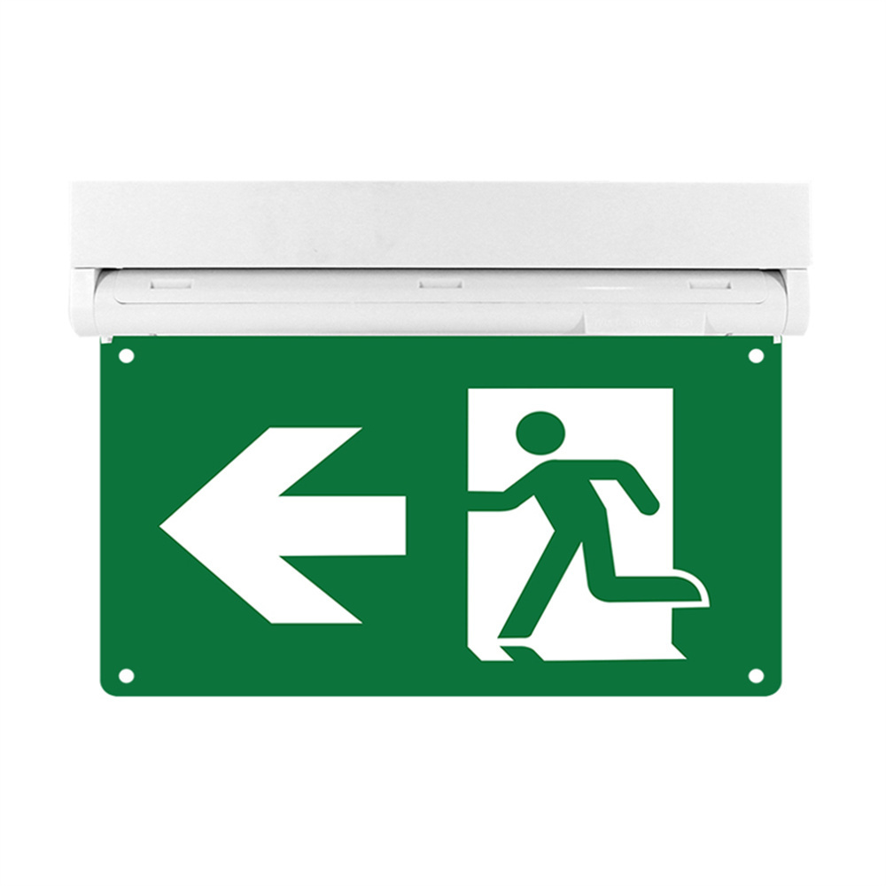 High quality fire waterproof warning led emergency light exit sign with battery