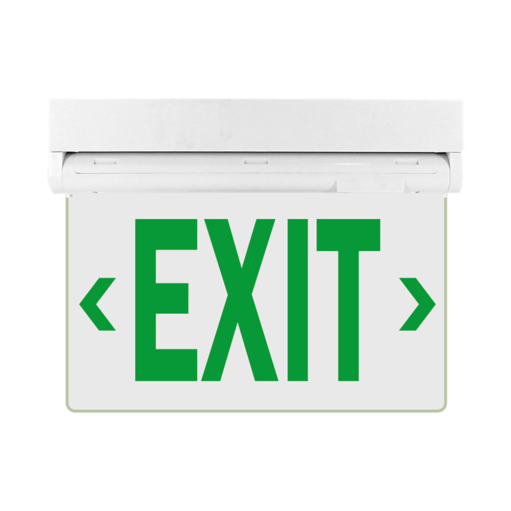 Exit sign UL approved rechargeable bulbs emergency lamp single battery powered portable led light