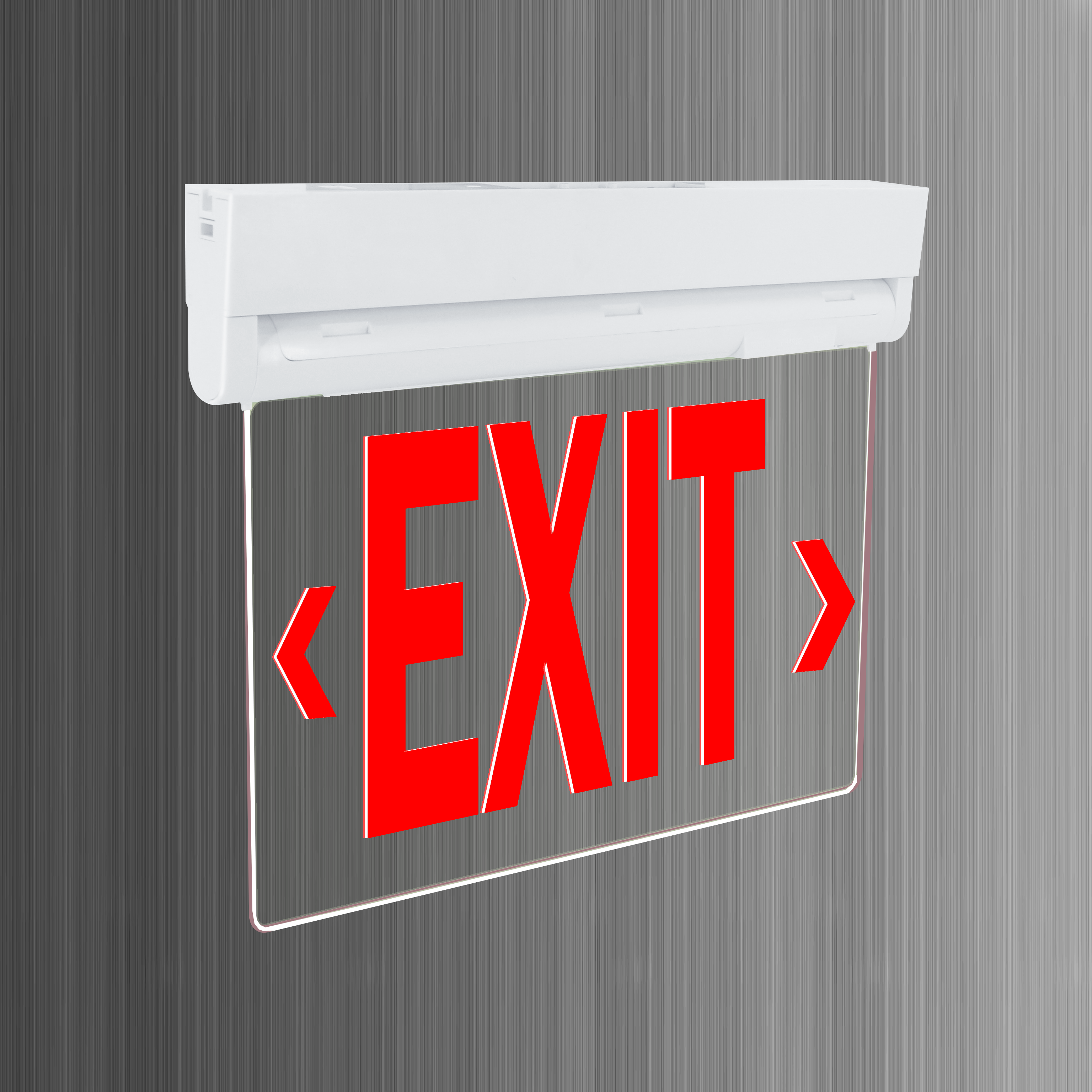 Exit sign UL approved rechargeable bulbs emergency lamp single battery powered portable led light