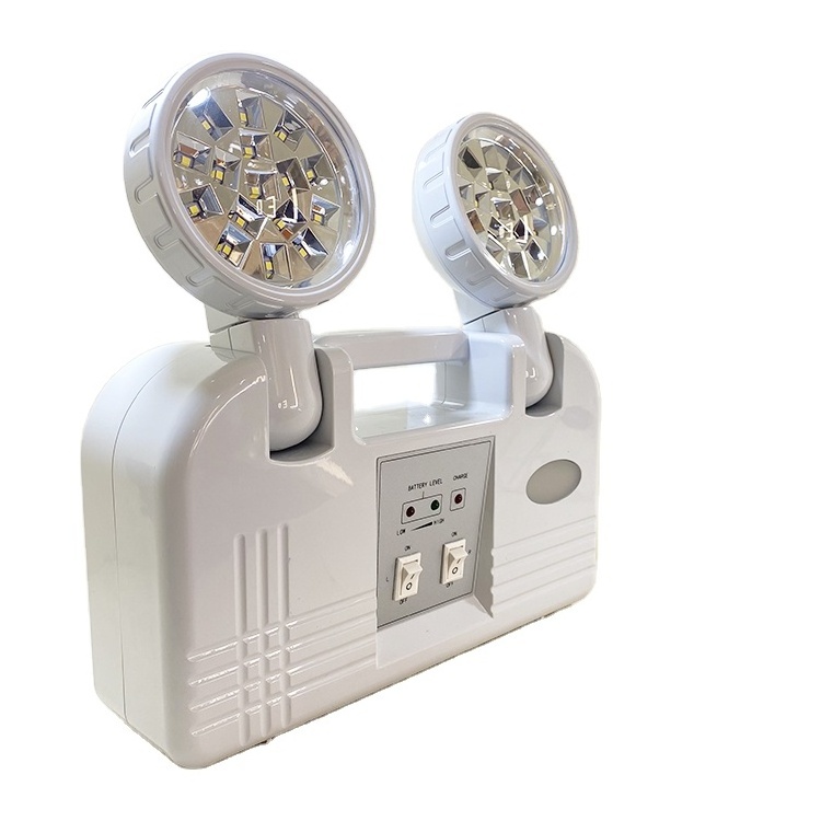 Rechargeable AC100-240V Emergency Lumen 180lm Emergency Light With Lithium Battery Twin Spot Light Twinspot Lamp