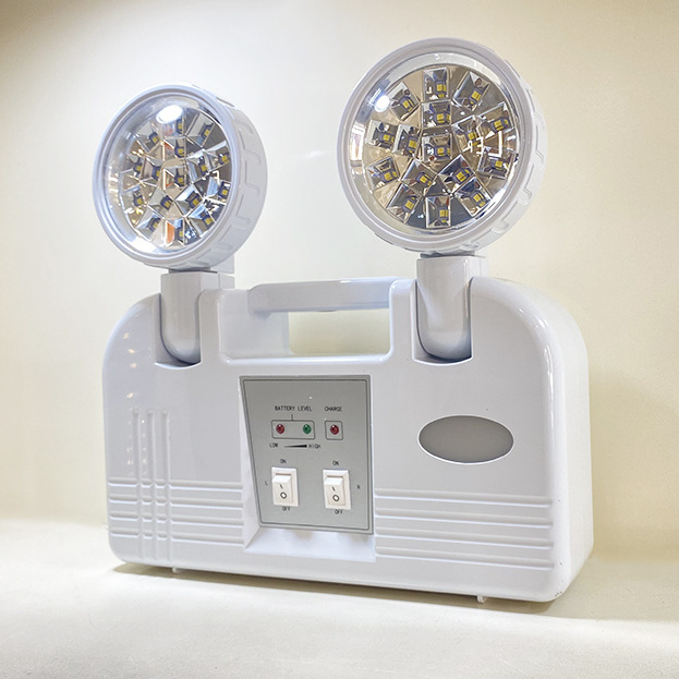 Rechargeable AC100-240V Emergency Lumen 180lm Emergency Light With Lithium Battery Twin Spot Light Twinspot Lamp