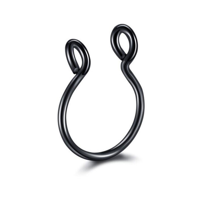 2022 popular sell ready to ship Stainless Steel U-shaped Nose Ring Simple No Piercing Nose Pin for men and women