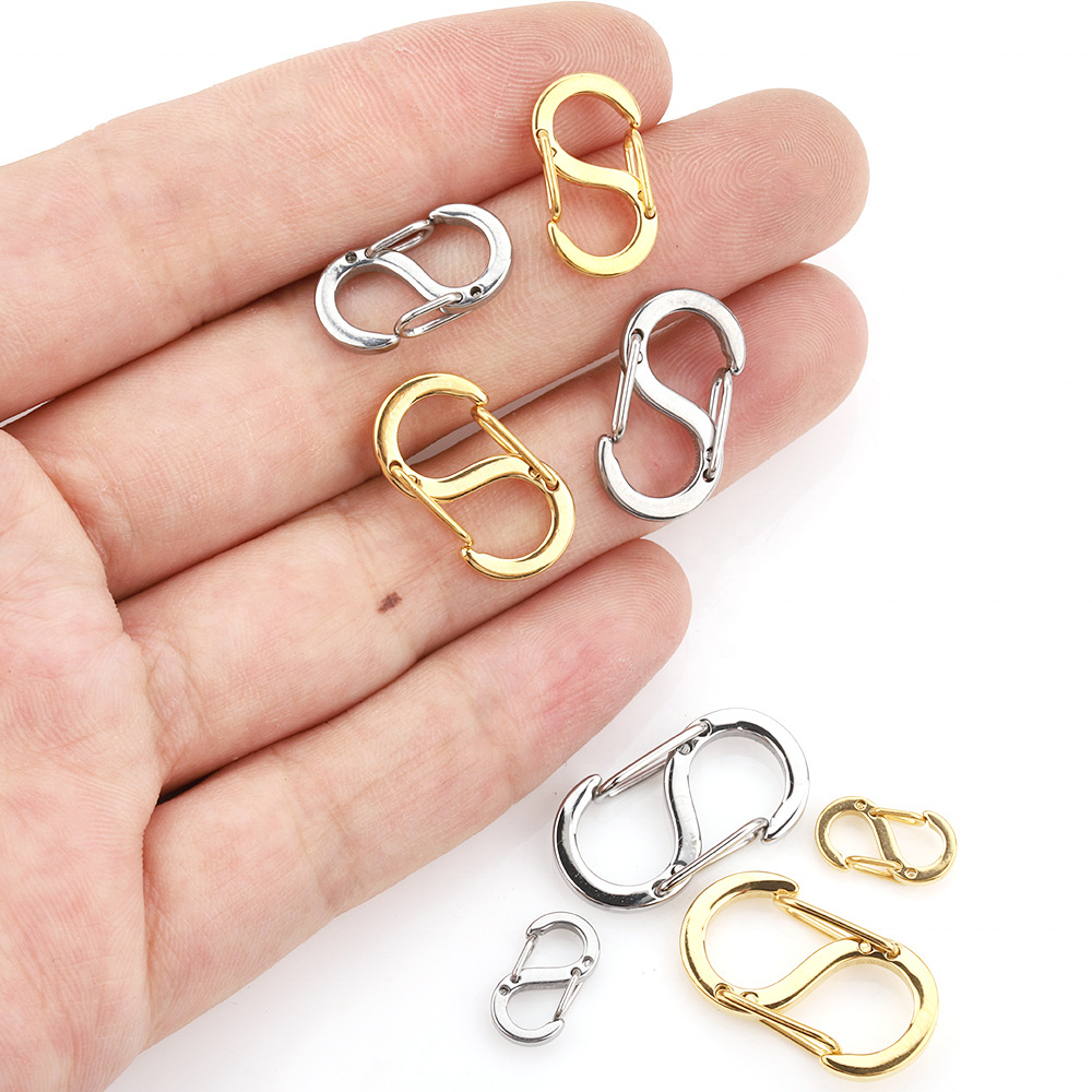 s shape clasp hooks connection figue 8 lobster clasp stainless steel buckle for jewelry