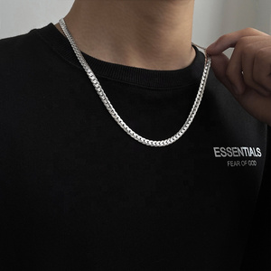 Tiktok Hot Selling Stainless Steel Necklace Men's Trendy Choker Chain Accessories 2023