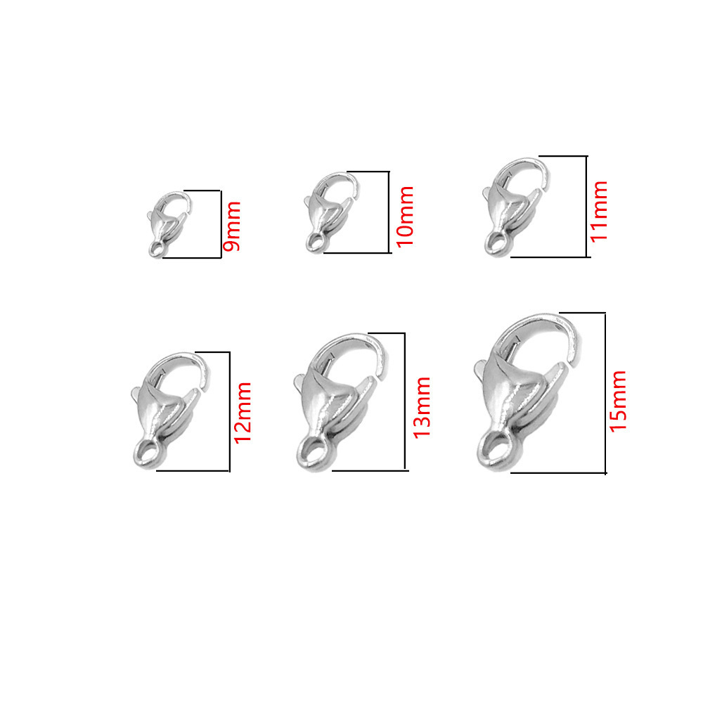 high quality water proof stainless steel lobster claw clasp for jewelry making PVD plated accessories