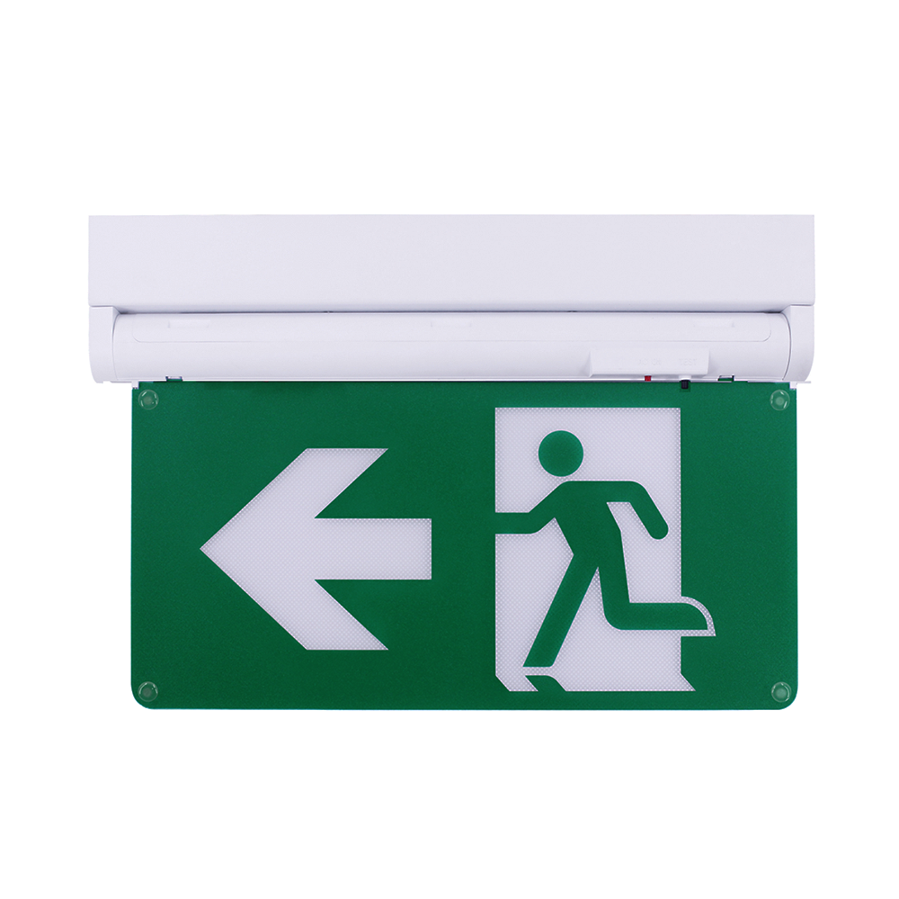 Custom OEM ODM exit sign 3.6V back battery rechargeable self-contained maintained emergency light