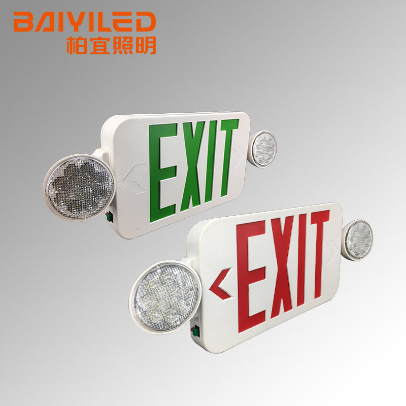 Best Selling  Efficient Ni-Cd Battery Edge Lit Exit Sign Battery Backup Fire Exit Led Emergency Light Combo