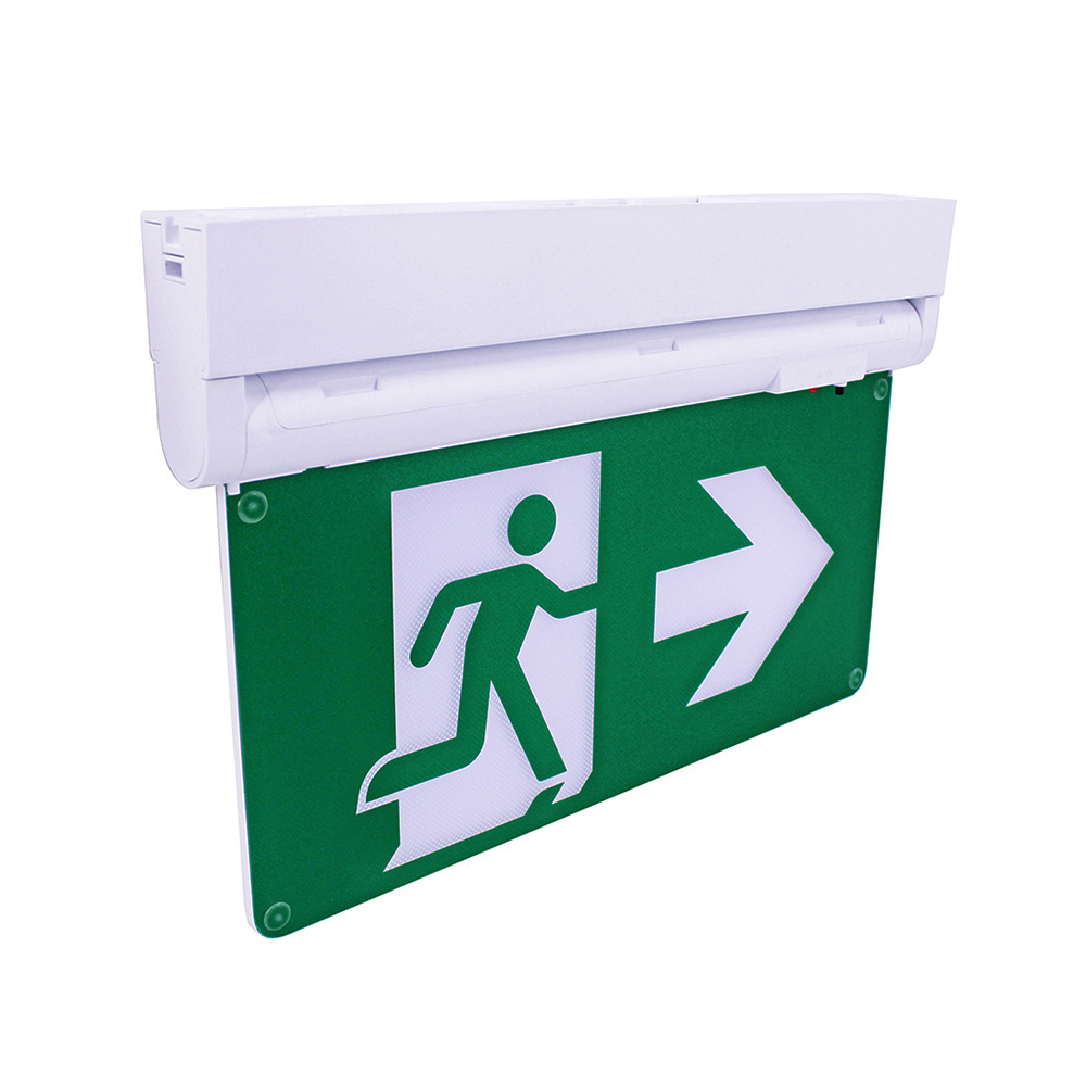 Custom OEM ODM exit sign 3.6V back battery rechargeable self-contained maintained emergency light