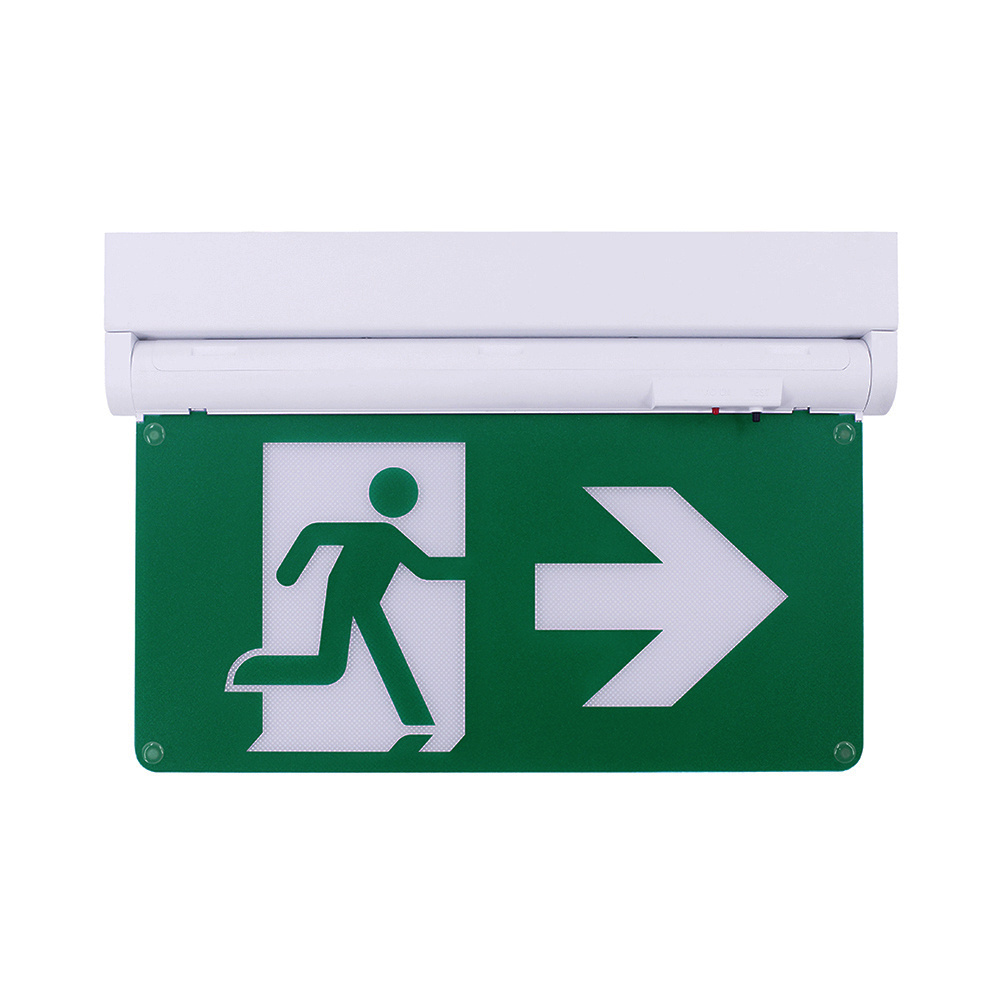 Custom OEM ODM exit sign 3.6V back battery rechargeable self-contained maintained emergency light