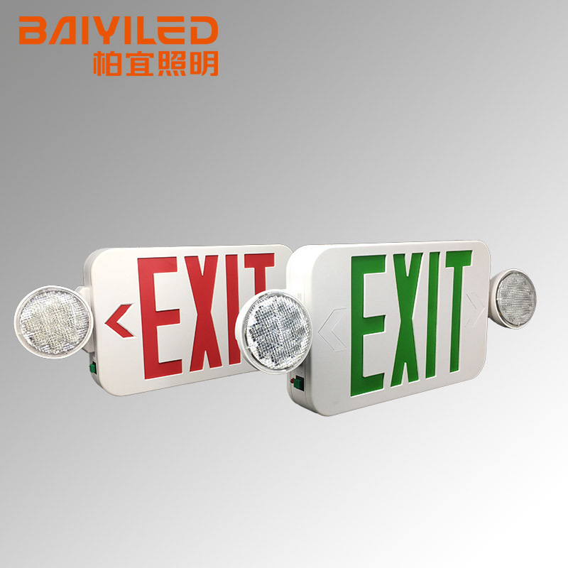 Best Selling  Efficient Ni-Cd Battery Edge Lit Exit Sign Battery Backup Fire Exit Led Emergency Light Combo