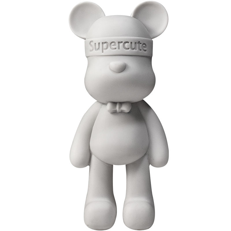 DIY White Online Celebrity Gloomy Bearbrick Violent Bear Respect to MORI CHACK Interior Table Home Decoration Resin Cartoon