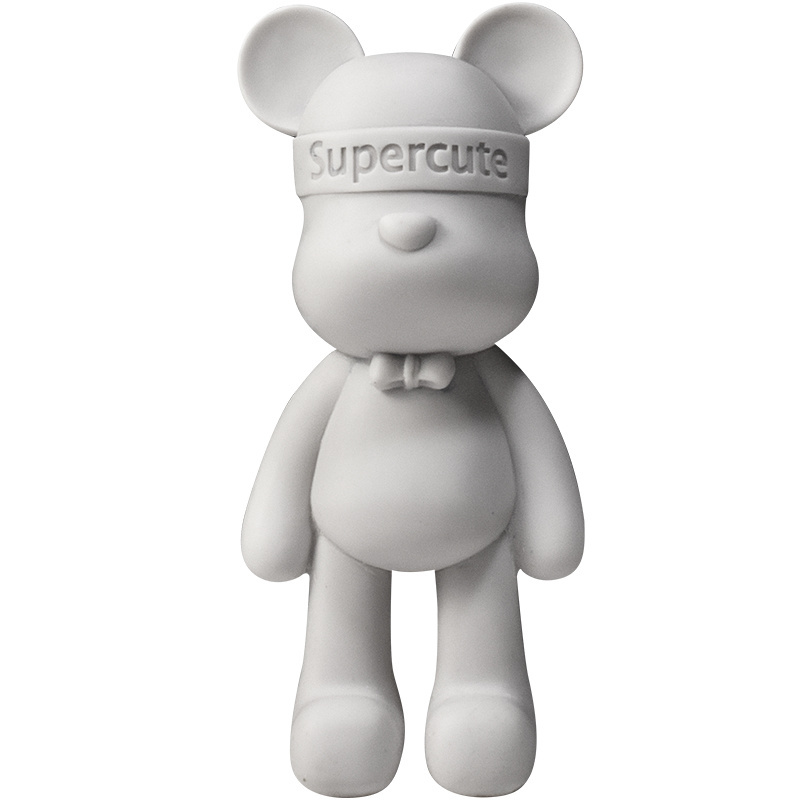 DIY White Online Celebrity Gloomy Bearbrick Violent Bear Respect to MORI CHACK Interior Table Home Decoration Resin Cartoon