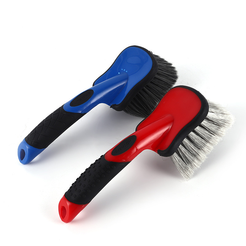 Car Wheel Brush Tire Cleaner With Red Bristle And Black Handle Washing Tools For Auto Detailing Motorcycle Cleaning Carclean