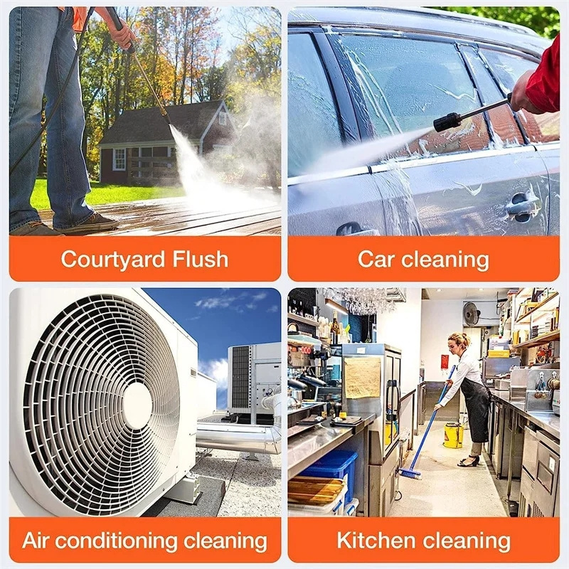 Wireless Home High-Pressure Washer 48V Electric Cleaning Foam Machine Car Water Gun Wash Spray Nozzle Cleaner For Auto Garden