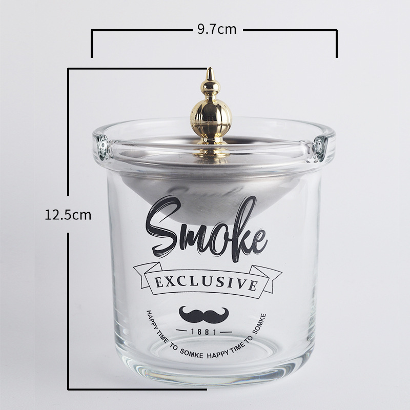 Manufacturer Smoke Vacuum Creative Custom Mini Pocket Smokeless Dust-Free Car Funnel Glass Ashtray