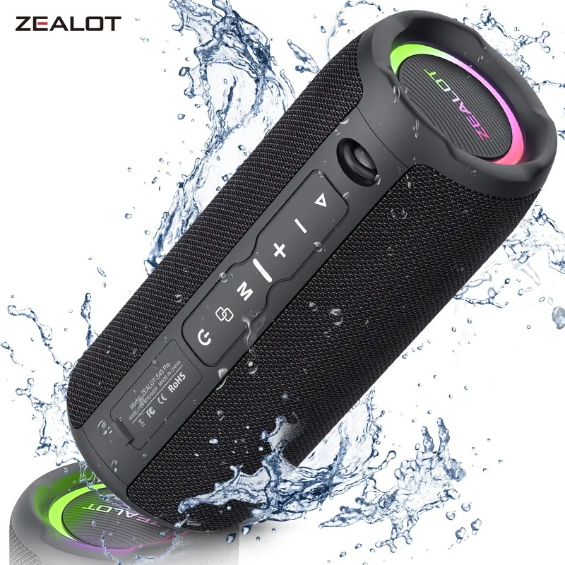 ZEALOT S51 Pro 40W High-power Blue tooth wireless Speaker 3D Stereo Bass Speaker Portable IPX5 Waterproof Suitable TWS Boom Box