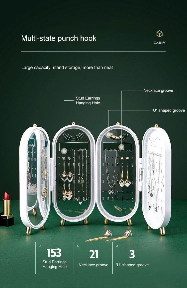 Hot earrings ring plate jewelry box rack holder with storage organizer acrylic display box multi-function jewelry storage