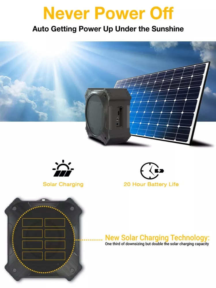 T80 Solar Power Speaker Cycling Gadgets Blue Tooth Hands Free Phone Call AUX Boombox Mini Portable Wireless Speakers