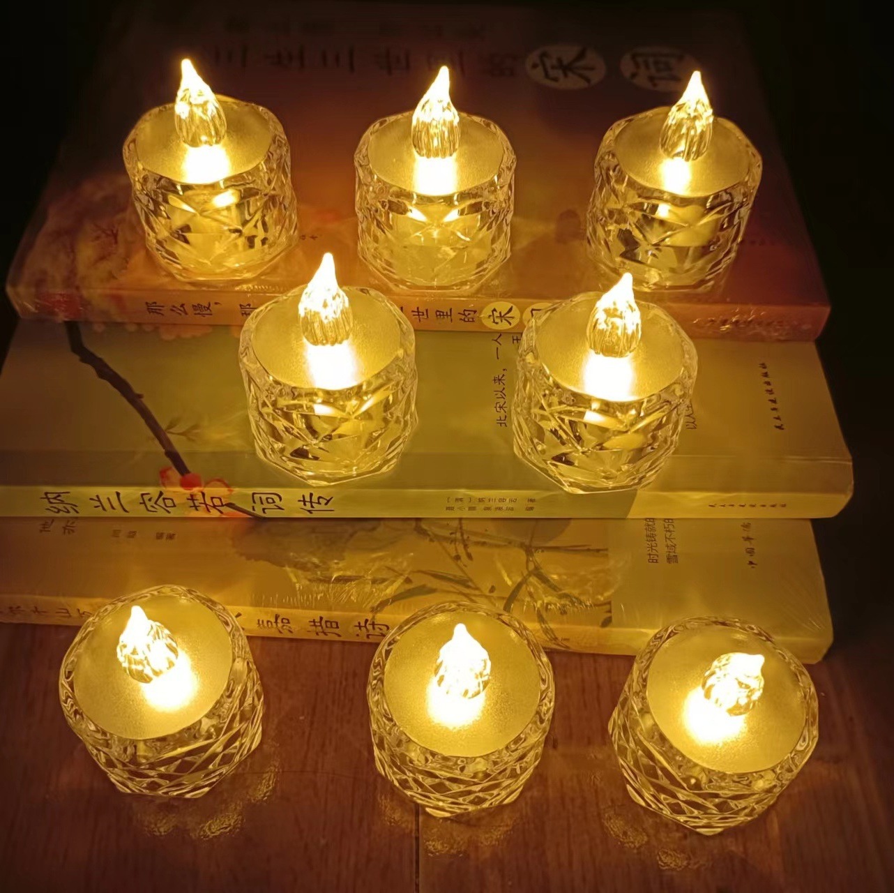 Flameless Tealight Candles Battery-Powered LED Fake Candles Realistic Tea Lights for Christmas