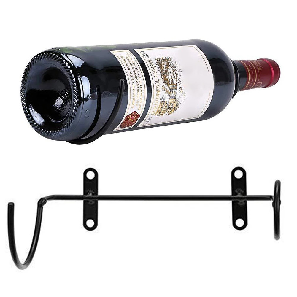 Metal Wine Bottle Display Holder with Screws Wall Mounted Wine Racks