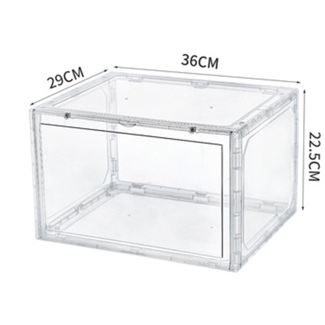 acrylic shoe box storage containers shoe storage box with lid sneaker organizer clear shoe display shelves